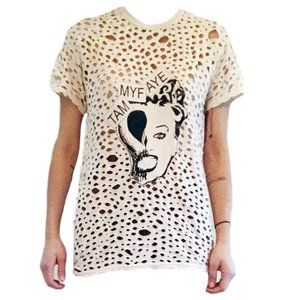 Tammy Faye Skull Distressed Punk Rock Tee